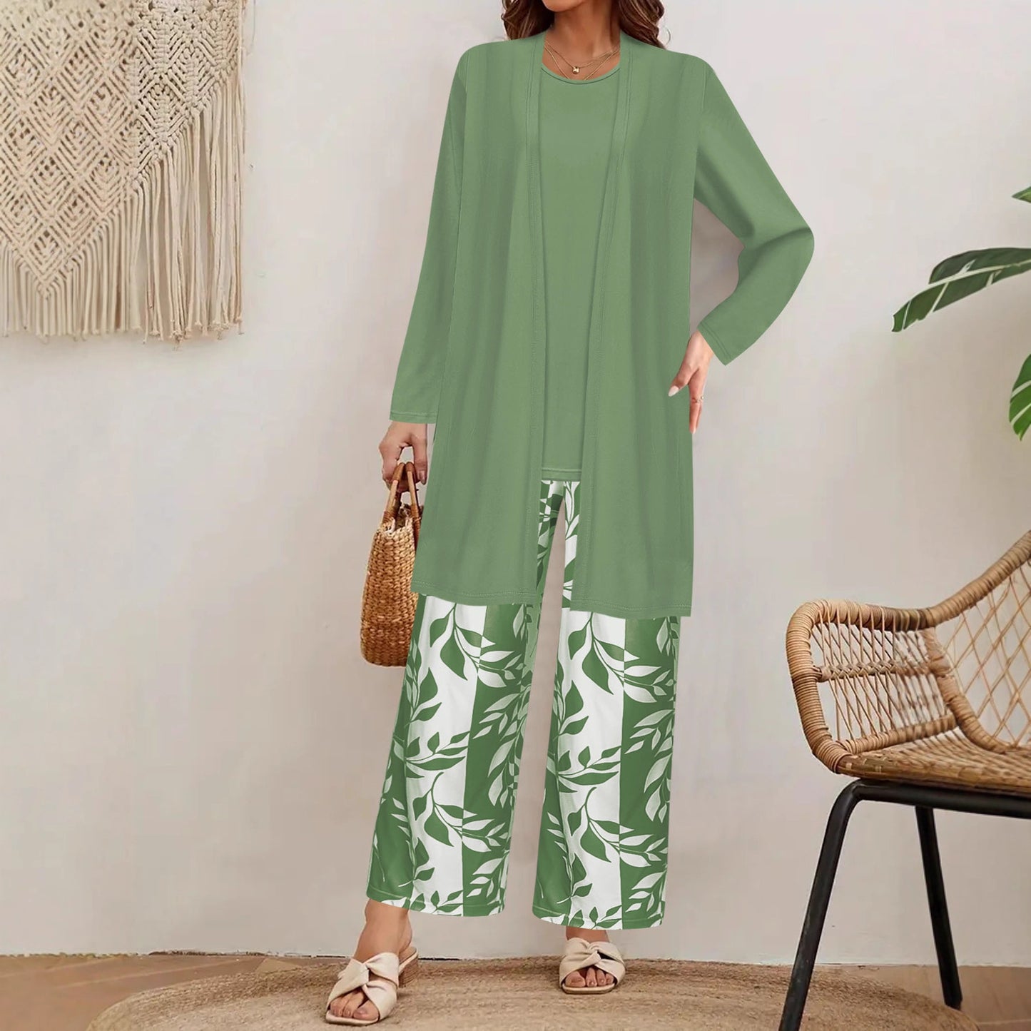 Ensemble 3 Pièces Femme Décontracté Chic