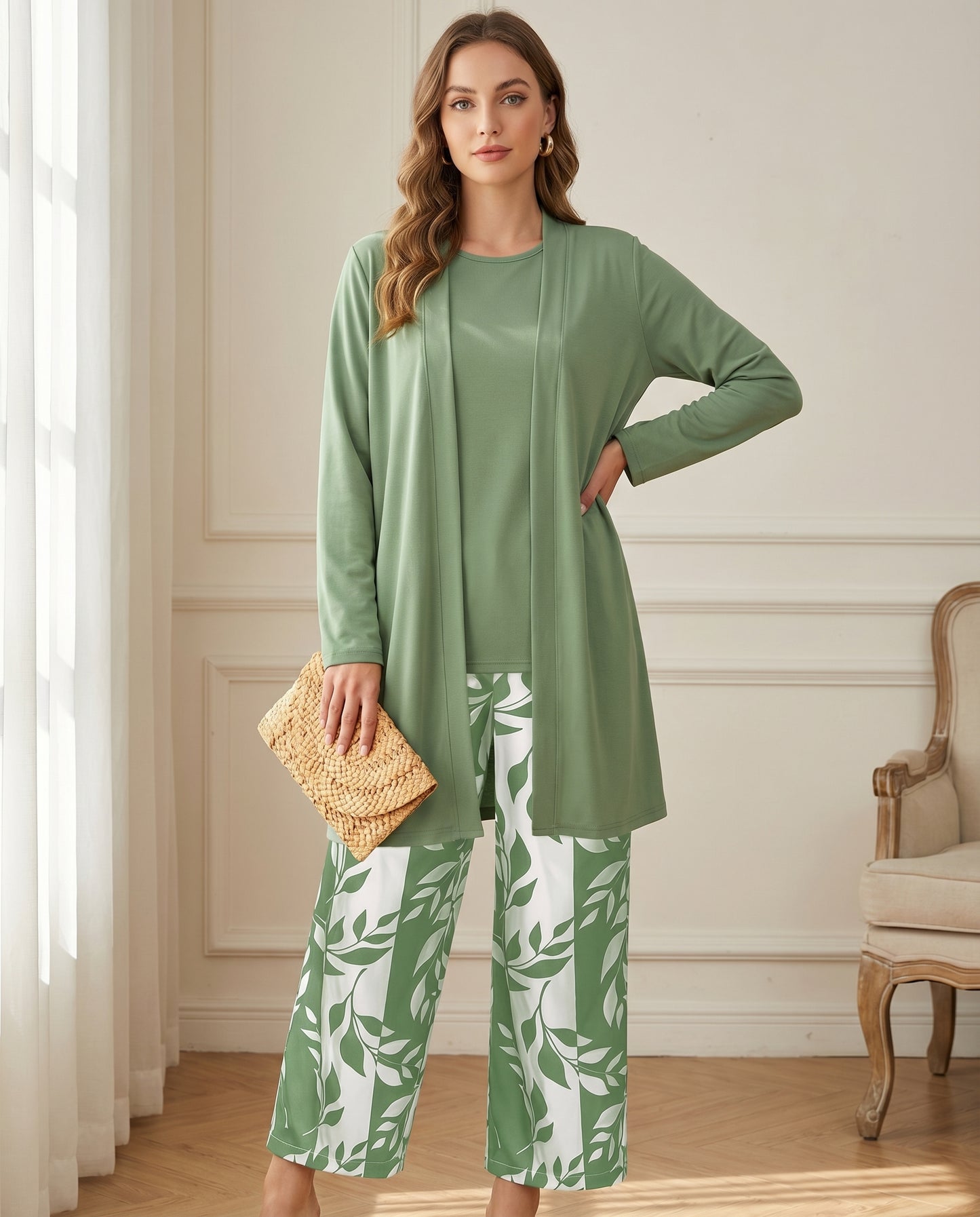 Ensemble 3 Pièces Femme Décontracté Chic