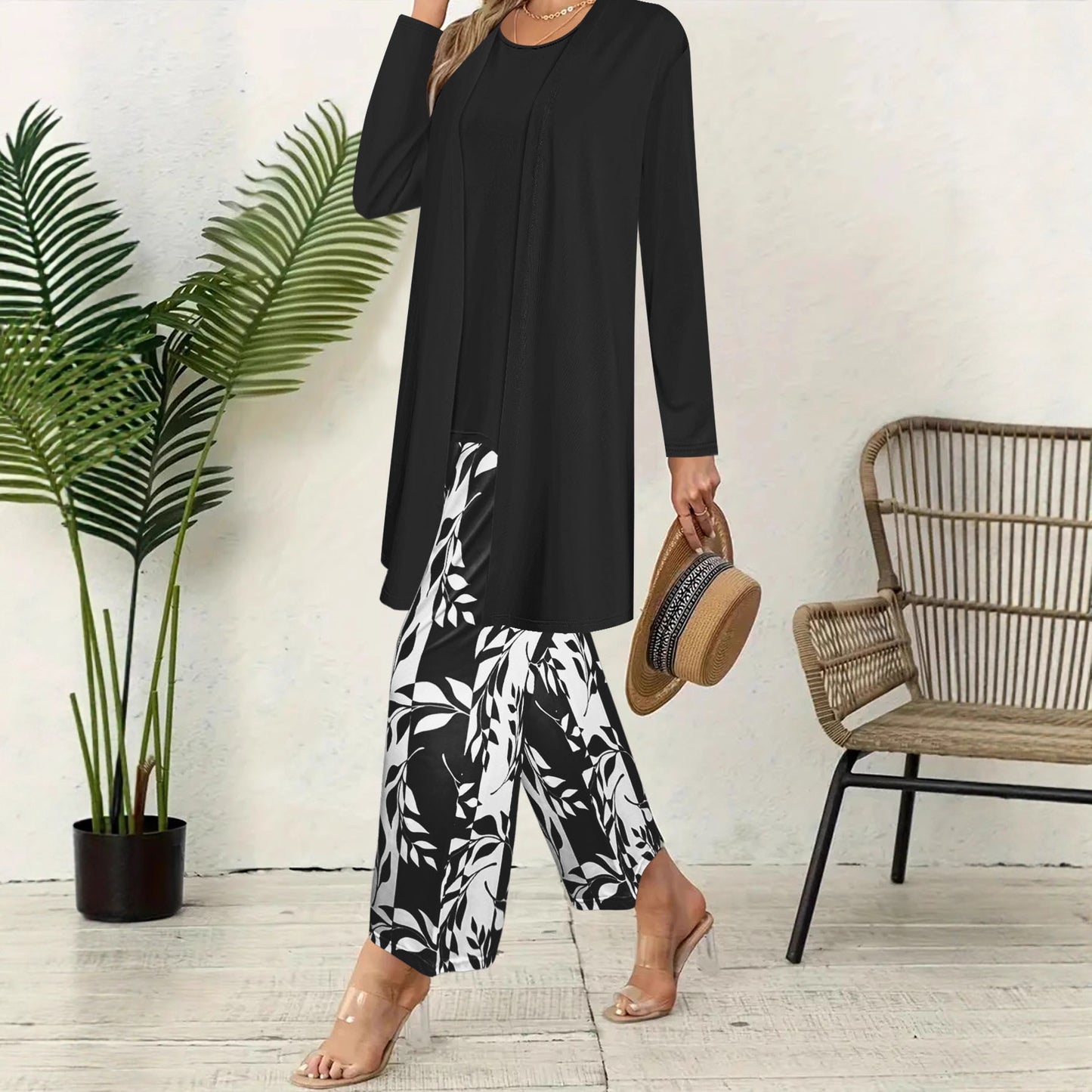 Ensemble 3 Pièces Femme Décontracté Chic