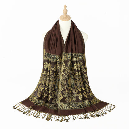 Châle oversize vert émeraude