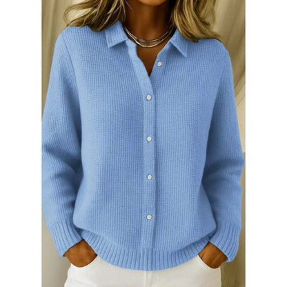 Chemise maille texturée boutonnée