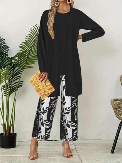 Ensemble 3 Pièces Femme Décontracté Chic