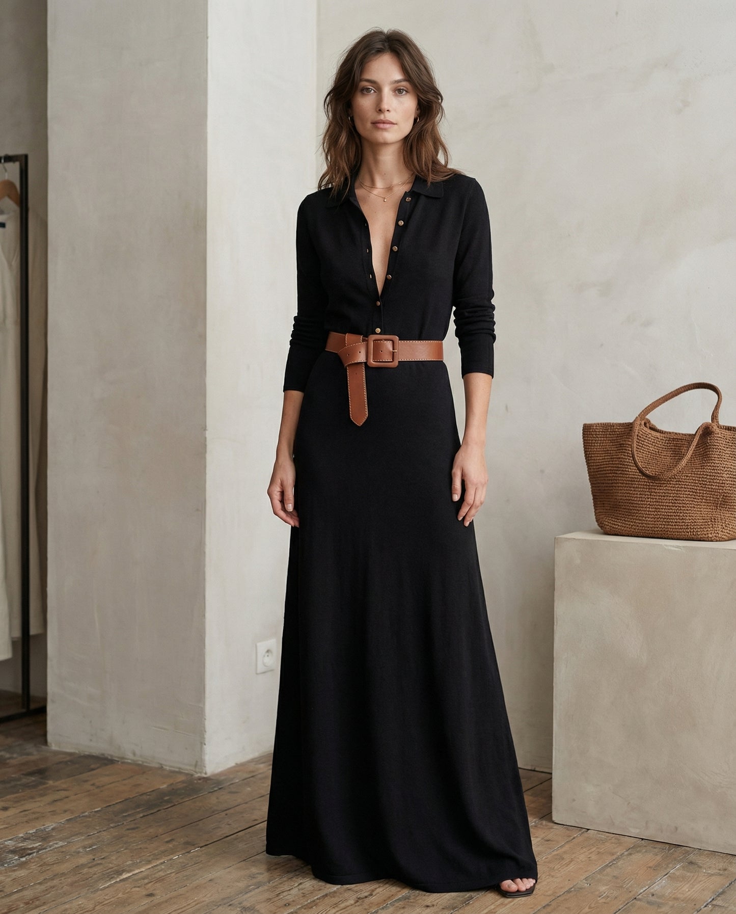 Chemise maille boutonnée