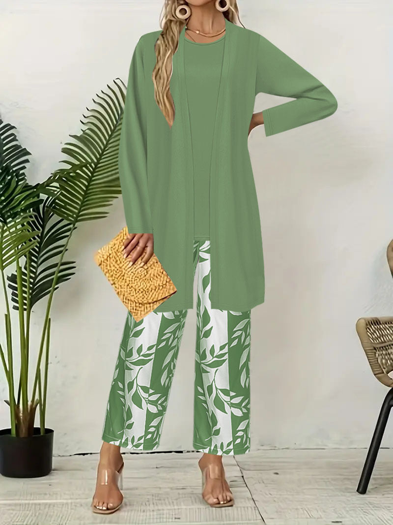 Ensemble 3 Pièces Femme Décontracté Chic